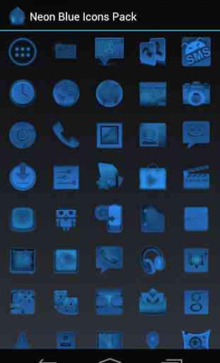 Neon Blue Icons Pack - ADW GO 2