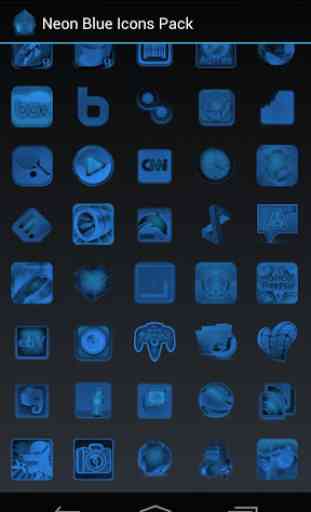 Neon Blue Icons Pack - ADW GO 3