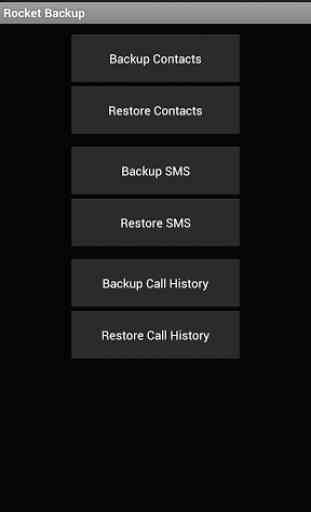Rocket Backup (SMS&Contacts) 1