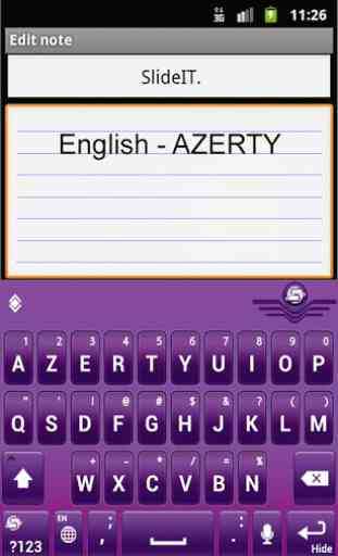 SlideIT English AZERTY Pack 2