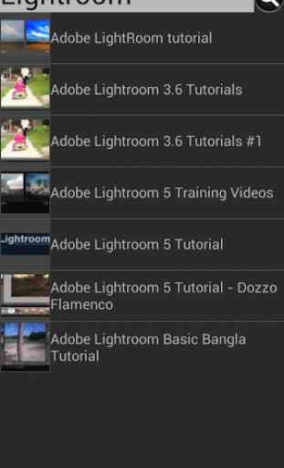 Video Tutorials for Lightroom. 1