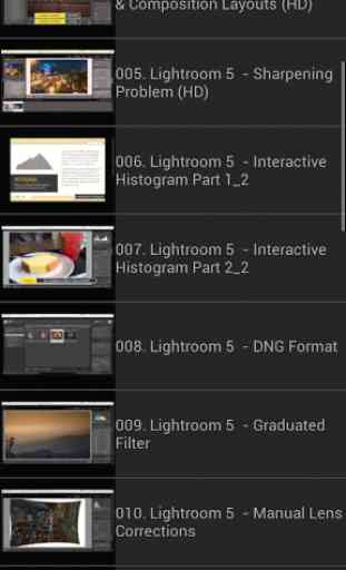 Video Tutorials for Lightroom. 2