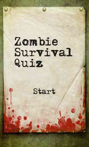 Zombie Survival Quiz 1