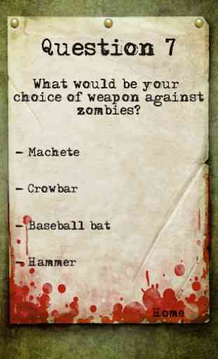 Zombie Survival Quiz 2