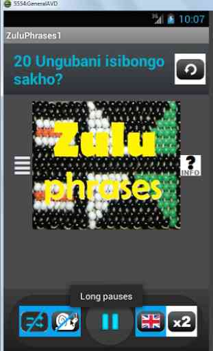 Zulu Phrases language tutor 3