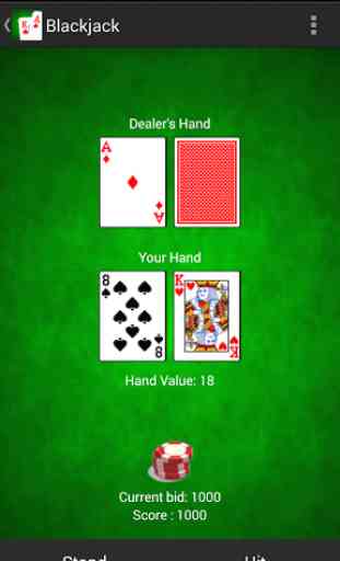 Blackjack 21 de carte 1
