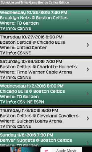 Schedule Boston Celtics fans 3