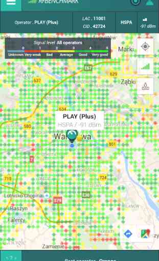 SPEED TEST 4G LTE 3G MAP QoS 1