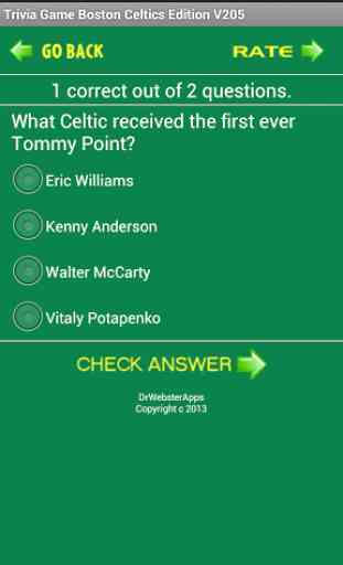 Trivia Game Boston Celtics Ed 4