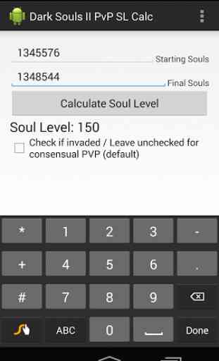 Dark Souls II PvP Level Calc 1