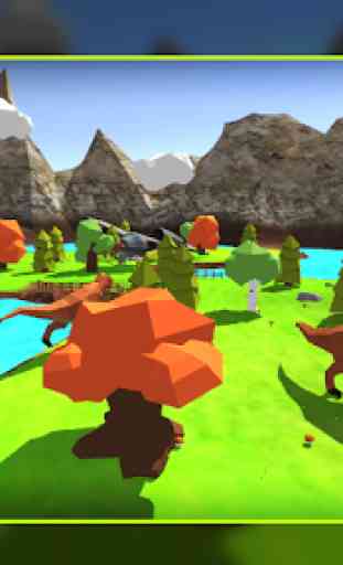 Dino Hunting: Cube World 3D 4