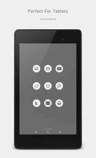 FlatCons White Icon Pack 4