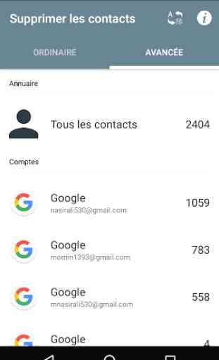 Supprimer tous contacts 3