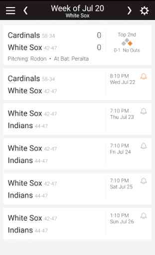 Baseball Schedule White Sox 1