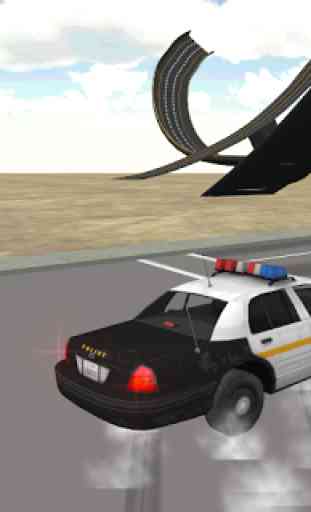 Police, voiture, conduite, 3D 1
