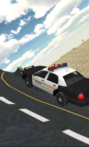 Police, voiture, conduite, 3D 2