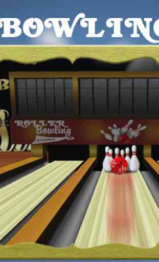 Rouleau Strike au bowling 3D 3