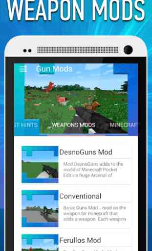 Weapon Mods for Minecraft PE 1