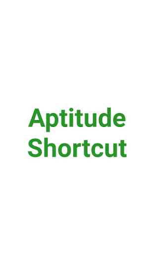 Aptitude Shortcut 1