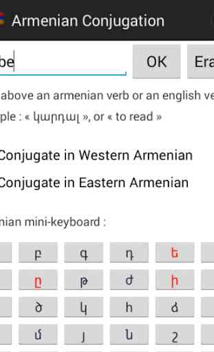 Conjugaison Arménienne 1