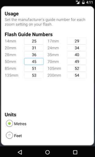 Manual Flash Calculator (Free) 4