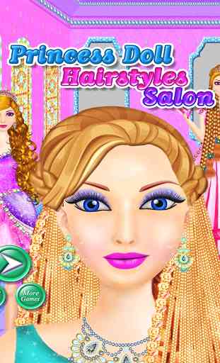 Princesse poupée cheveux style 1