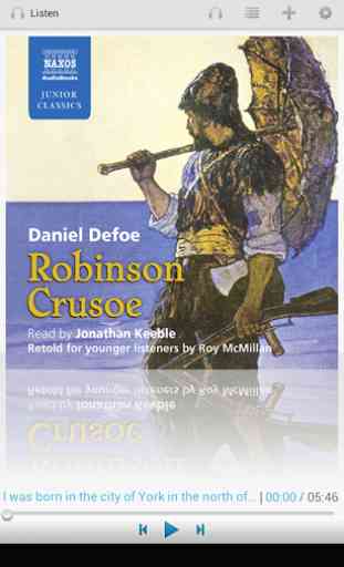 Robinson Crusoe: Audiobook App 1