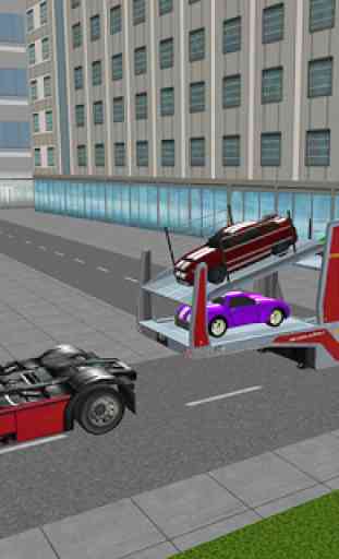 Voiture camion transporteur 3D 2
