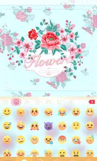 Flowers Emoji Kika Keyboard 3