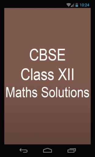 CBSE Class XII Maths Solutions 1