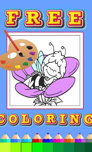 Coloring book maya bee party 1