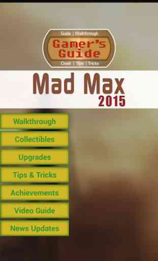 Gamer's Guide For Mad Max 1