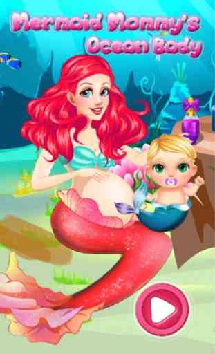mer Mermaid Maman Bébé 1