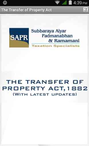 Transfer of Property Act 1