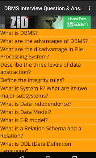 DBMS Interview Question Answer 1
