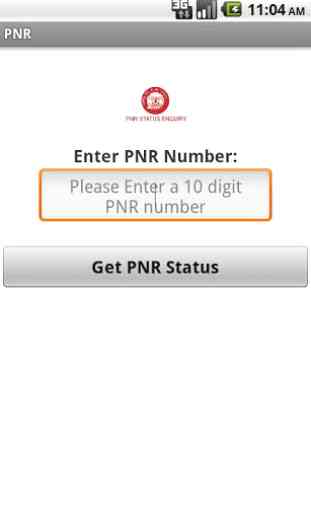 Indian Rail PNR status enquiry 2