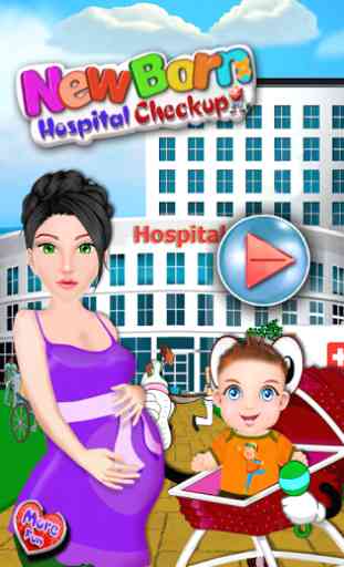 Newborn jeux hôpital fille 1