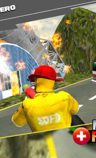 Pompier moderne:Course de côte 3