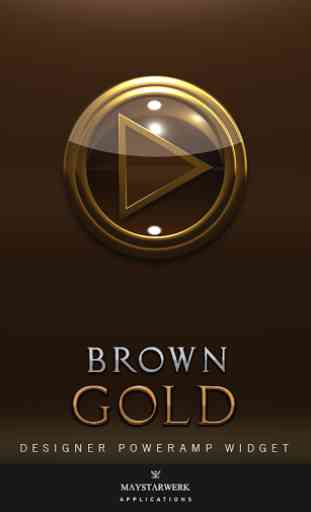 Poweramp Widget Brown Gold 1