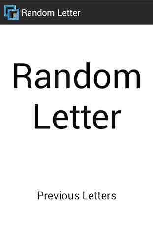 Random Letter 1