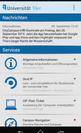 CampusApp Universität Trier 1