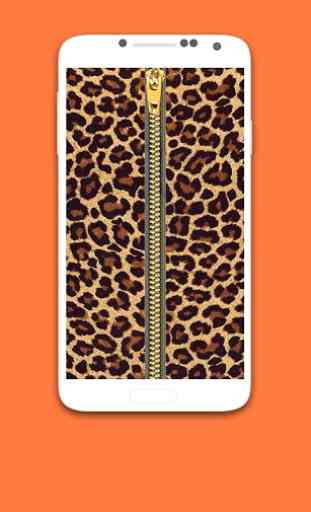 Cheetah Zipper lock Screen 1