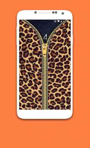 Cheetah Zipper lock Screen 2