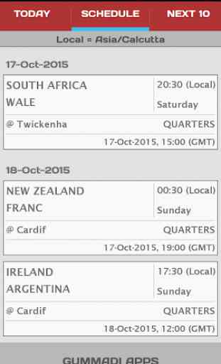 Rugby World Cup 2015 Schedule 1