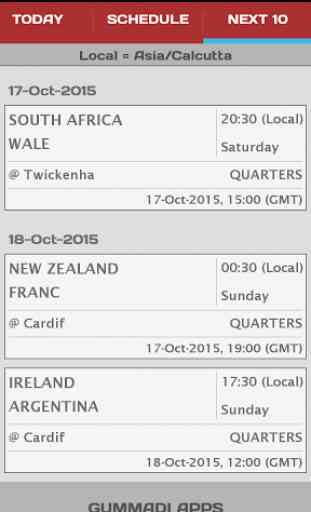 Rugby World Cup 2015 Schedule 2