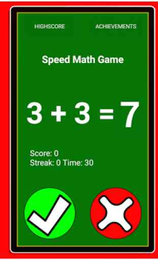 Speed mental math Game  4