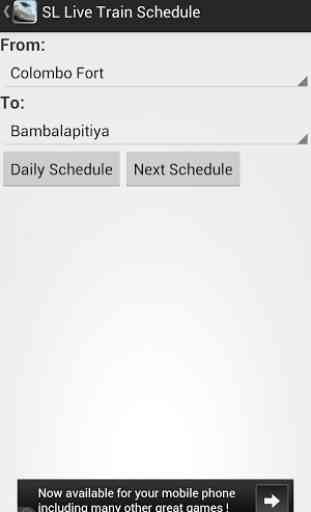 Sri Lankan Live Train Schedule 3