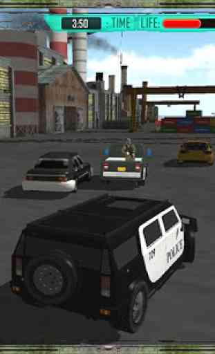 Agent police voiture chasse 3D 1