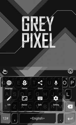 Grey Pixel Keyboard Theme 3