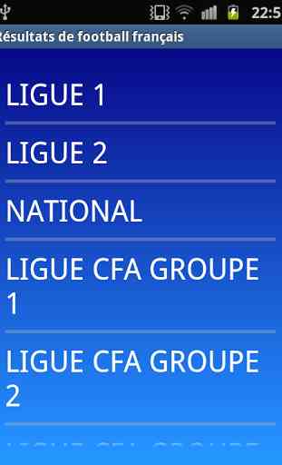 Résultats de football français 1